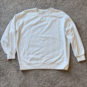 Lululemon White Perfectly Oversized Crew